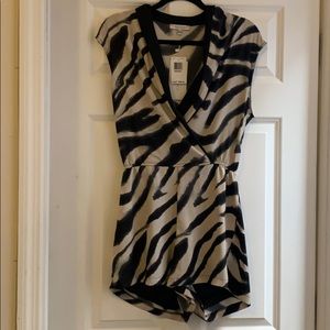 Zebra print romper